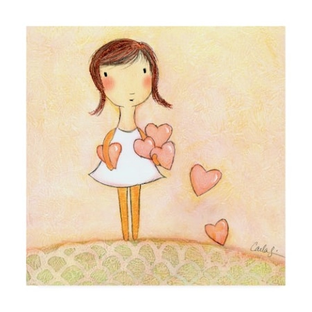 Carla Sonheim 'With All My Hearts' Canvas Art,14x14